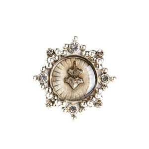 VIRGINS SAINTS & ANGELS VSA Cloister Sacred Heart Ring Silver Size 6